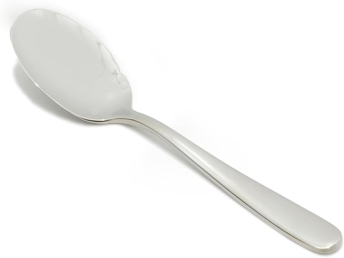 Fortessa Grand City 18/10 Stainless Steel Flatware Gourmet Flat Sauce Spoon, Set of 12