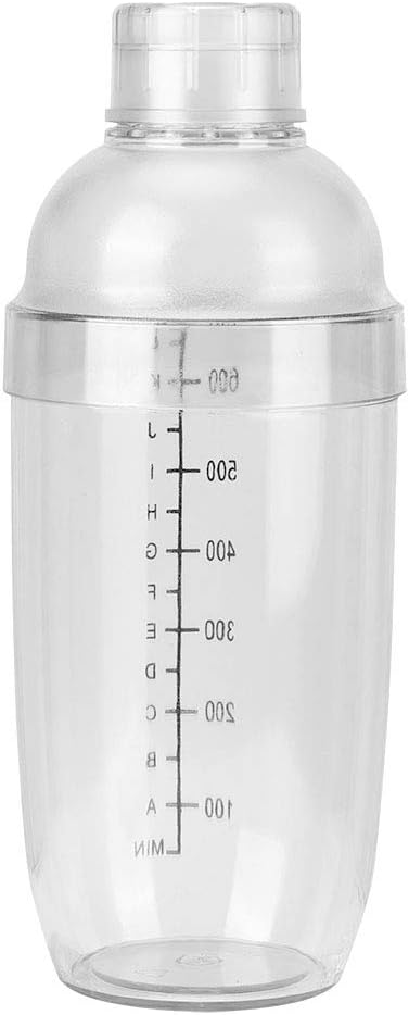 Drink Shakers Cocktail, Plastic Thickened Cocktail Shakers with Clear Scale for Mocktails, Margarita, Bar Bartender Tool for Beginners, Home Bar