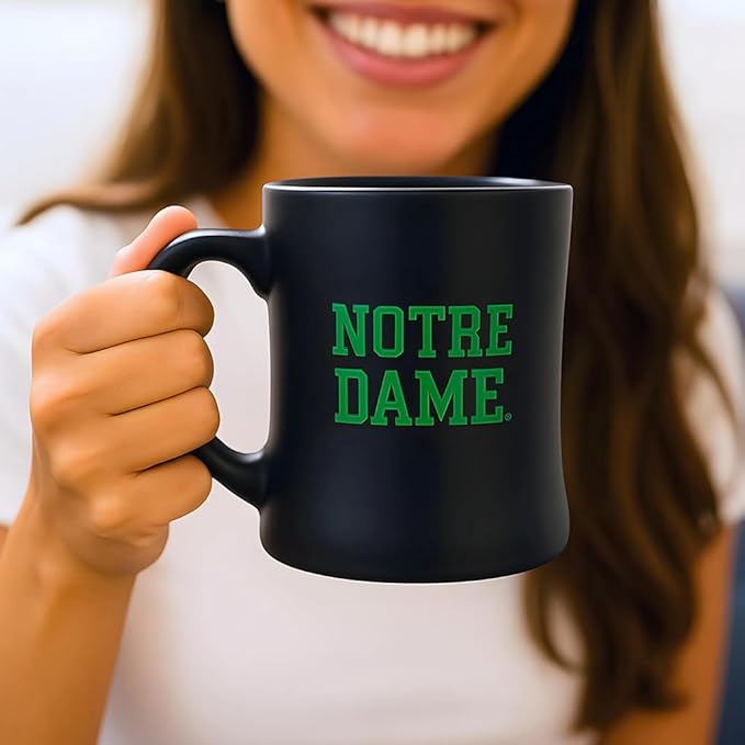 Notre Dame Fighting Irish Ceramic 16oz Sculpted Mug – Official Team Logo Coffee Cup – Handwash Recommended – Individually Boxed