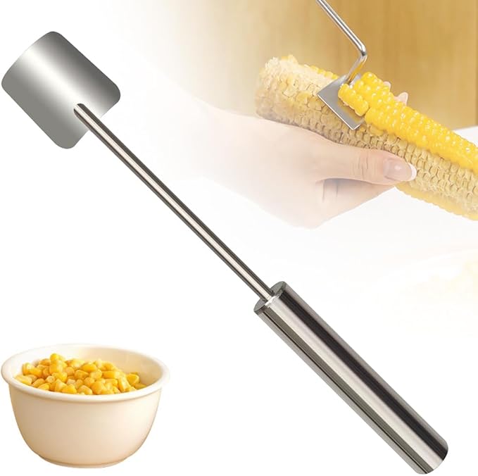 Easy Clean Corn Cob Peeler, 2026 Upgraded Long Handle Stainless Steel Upgrade Corn Stripping Tool for Home Kitchen Gadget (1)