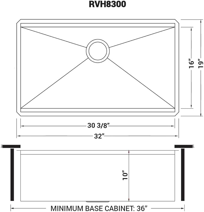 Ruvati 32-inch Undermount 16 Gauge Stainless Steel Workstation Kitchen Sink Single Bowl – Soundproof Multifunction Chef Sink with Cutting Board & Accessories, Brushed Finish Hides Scratches – RVH8300