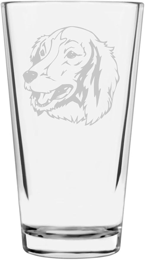 Saint Usuge Spaniel Custom Personalized Dog Themed Etched All Purpose 16oz Pint Glass
