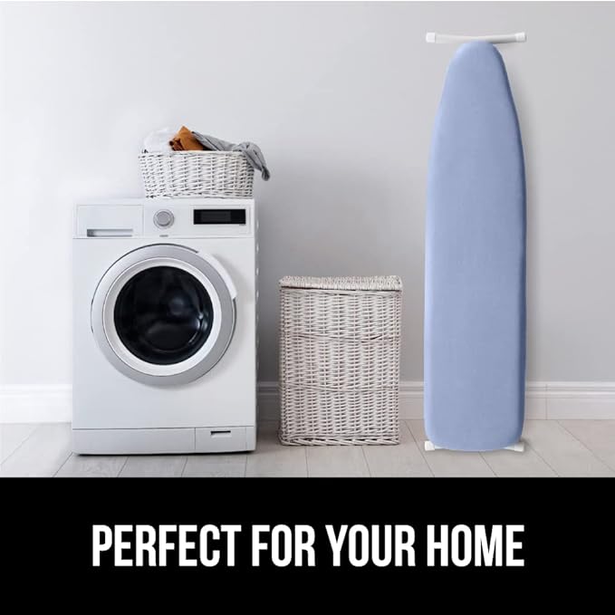 GORILLA GRIP The Original Ironing Board Cover and Pad, Silicone Coating, Thick Scorch Resistant Padding, Heavy Duty Iron Covers Standard Boards, Hook and Loop Fastener Strap, Blue, 15x54
