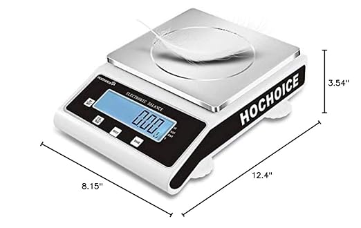 Lab Digital Precision Analytical Balance 5000g x 0.01g | Weighs Grams, Ounces, Pounds and Carats | 0.01g Precision Electronic Scientific Scale for Laboratory, Jewelry, Businesses