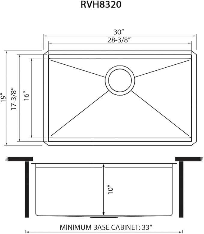 Ruvati 30-inch Round Corner Undermount 16 Gauge Stainless Steel Workstation Kitchen Sink Single Bowl – Soundproof Multifunction Chef Sink with Cutting Board & Accessories – RVH8320