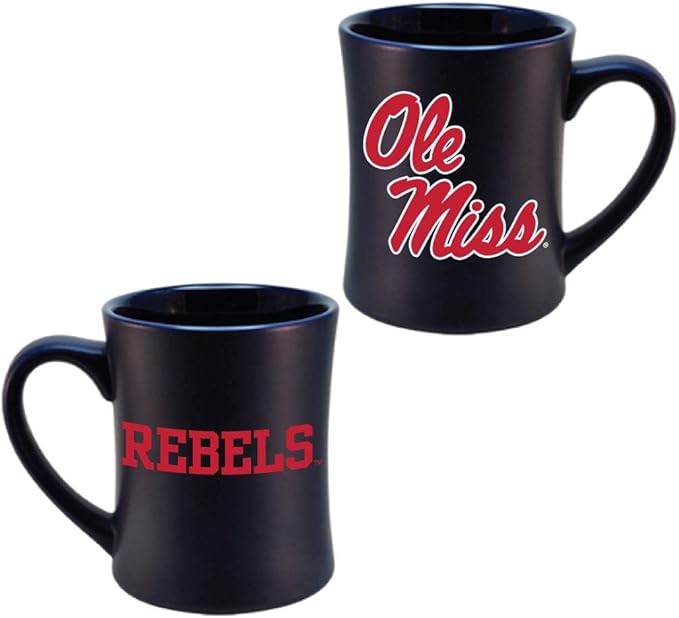 Ole Miss Rebels Ceramic 16oz Sculpted Mug – Official Team Logo Coffee Cup – Handwash Recommended – Individually Boxed
