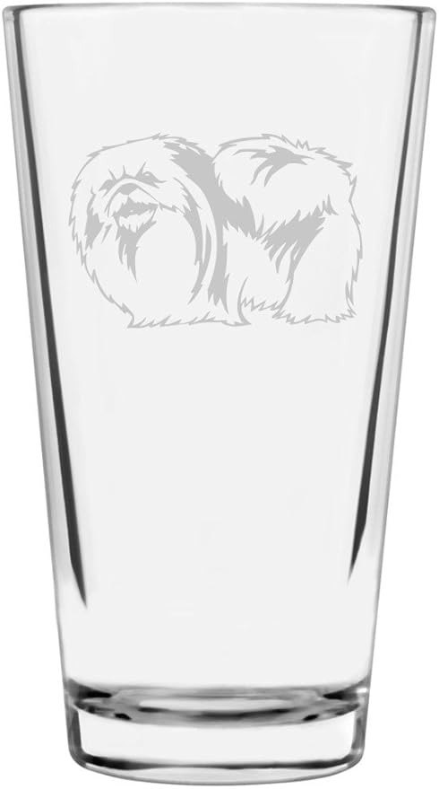 Pekingese Custom Personalized Dog Themed Etched All Purpose 16oz Pint Glass