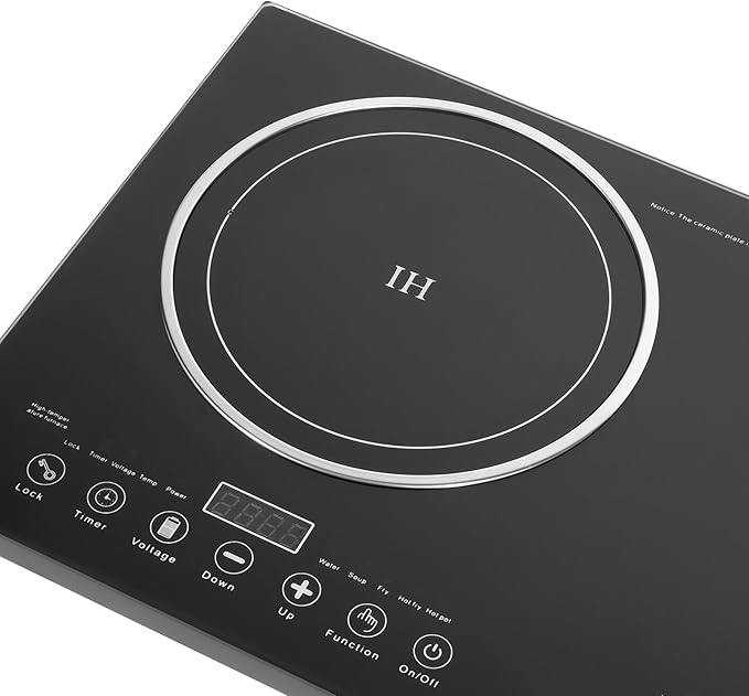 Electric Induction Cooker, Double Induction Cooktop 2 Burner Bulit-in Countertop Electric Stove, 110V 2400W Portable Two Burner Cooktop for Kitchen, RV