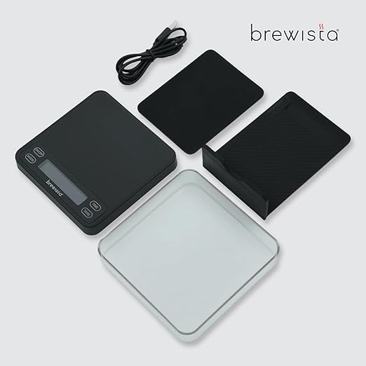 Brewista Smart Coffee Scale III with Timer, 2kg/0.1g High Precision Scale for Espresso and Pour-Over Coffee, Portable Mini Digital Kitchen Scale with Automatic Timing, Rechargeable, 5 Modes
