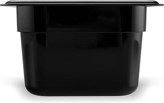 Carlisle FoodService Products 3068403-E Plastic Food Pan, 1/6 Size, 4 Inches Deep, Black