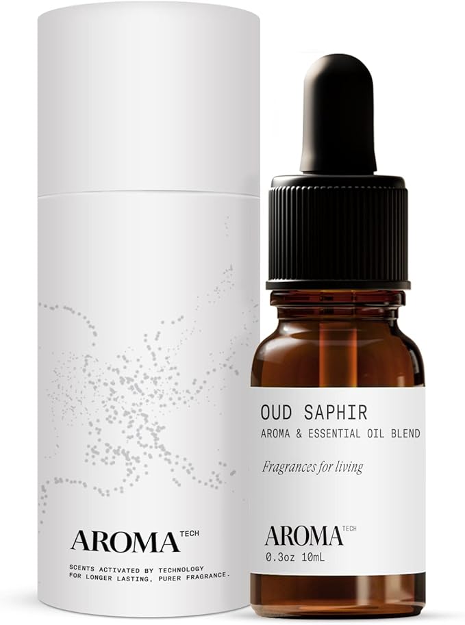 Aromatech Oud Saphir Aroma Essential Oil Blend: Luxury Hotel Inspired Aromatherapy with for Ultrasonic Diffusers & Nebulizers - 0.3 fl oz, 10 mL