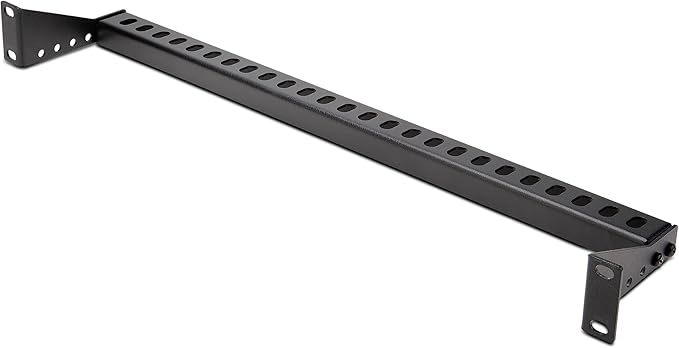 StarTech.com 1U Rack Mountable Cable Lacing Bar w/Adjustable Depth, Cable Support Guide for Organized 19" Racks/Cabinets, Horizontal Cable Guide for Patch Panels/Switches/PDUs (12S-Cable-Lacing-BAR)