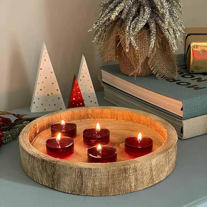 PartyLite Set of 12 Tea Lights Candles, Cashmere & Cocoa Scent, Aromatherapy Scented Candles Gift Set, Up to 4 to 6 Hours Burn Time