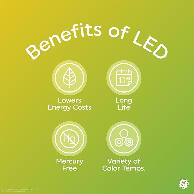 GE LED+ Color Changing LED Light Bulbs with Remote, No App or Wi-Fi Required, A19 Bulbs, CA Compliant (2 Pack)