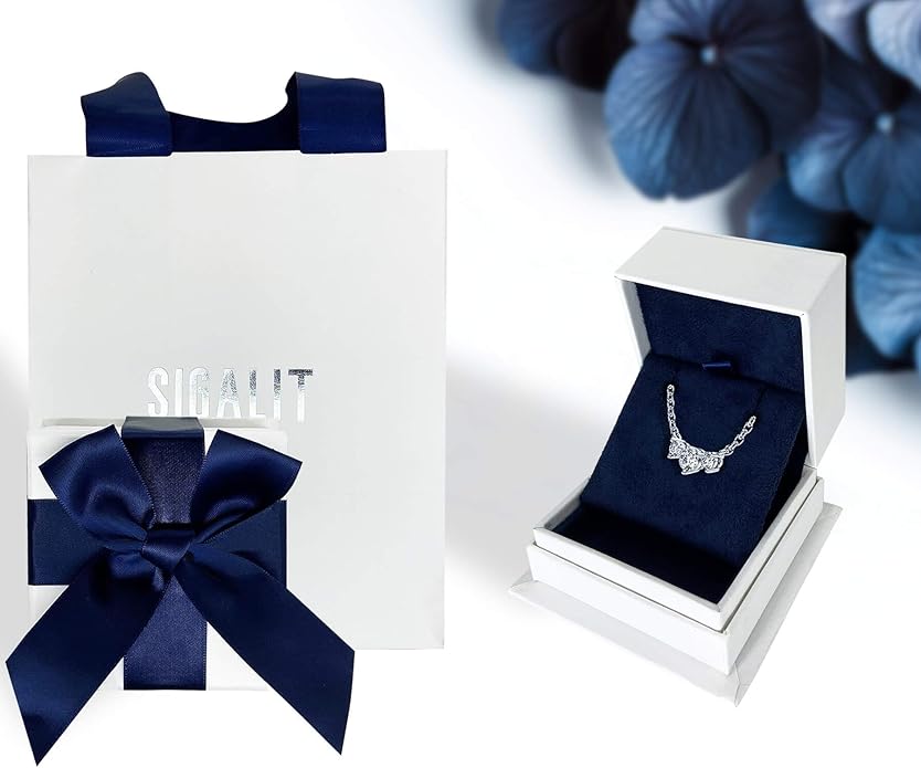Moissanite Necklace for Women Three-Stone I Love You Jewelry Pendant Sterling Silver Lab Created Gem for Her Gift for Wedding Anniversary Birthday to My Wife Daughter Girlfriend Mom