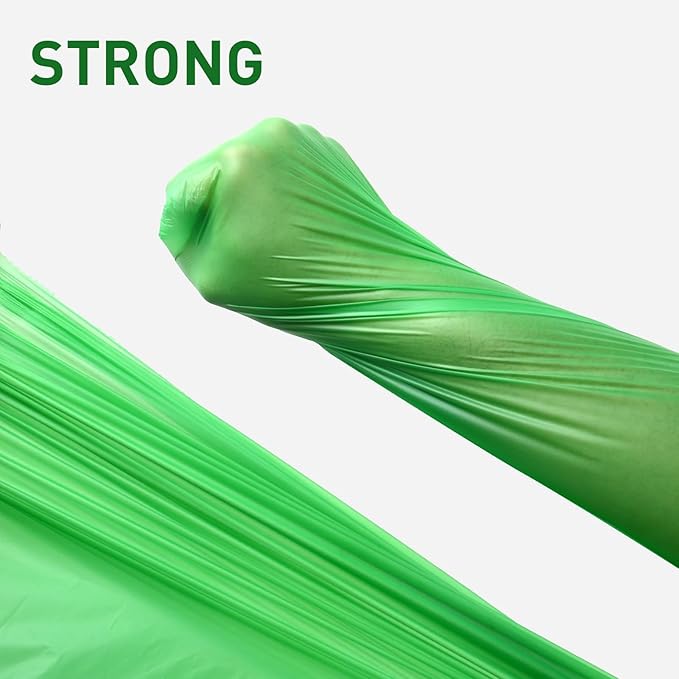 Compostable Trash Bags 23 gallon Large Garbage Bags,20 Count, Fits13-25 gallon trash can, Extra Strong and Durable,Compostable Lawn & Leaf Yard Waste bags,ASTM D6400,Bpi &OK compost HOME certified