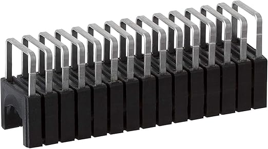 Arrow 591188 Genuine T59 Steel 1/4-Inch by 5/16 Crown Width Insulated Staples for Cable and Wiring, Black, 300 Count