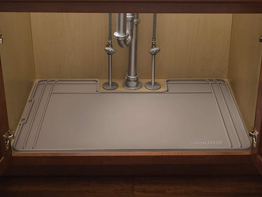 WeatherTech SinkMat β Waterproof Under Sink Liner Mat for Kitchen Bathroom β 46β x 22β Inches - Durable, Flexible Tray β Home undersink Organizer Must Haves, Tan