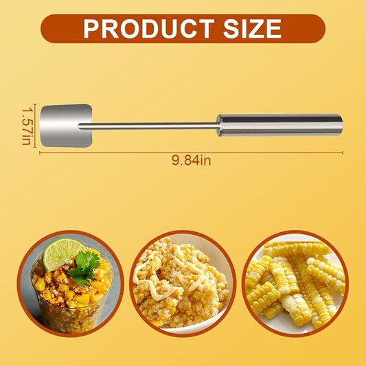 Easy Clean Corn Cob Peeler, 2026 Upgraded Long Handle Stainless Steel Upgrade Corn Stripping Tool for Home Kitchen Gadget (3)
