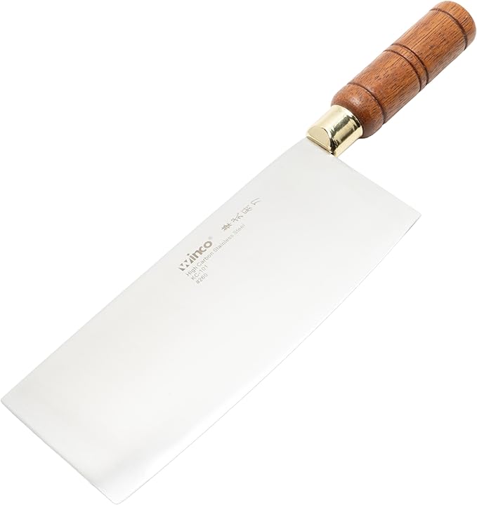 Winco Blade Chinese Cleaver w/ wooden handle – blade 8”x3 ½” overall length 12 ½”