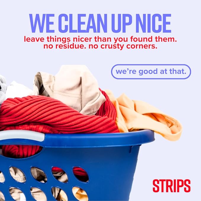 STRIPS Laundry Detergent Sheets Unscented (30ct, 60 loads) Fragrance Free Eco Liquidless Soap, Travel-Friendly, Dissolves in Hot & Cold, Hypoallergenic, Tackles Tough Stains & Odors