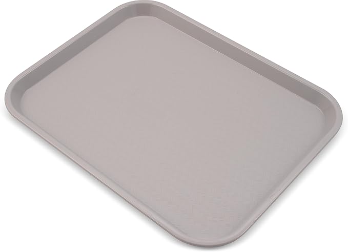 Carlisle FoodService Products Cafe Plastic Fast Food Tray, 14" x 18", Gray