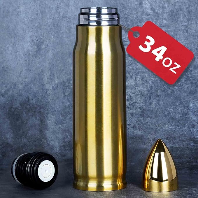 White Elephant Gifts for Adults Funny - 34 oz Gold Tumbler Cup - Stocking Stuffers for Adults Mens Gift Ideas - Gifts for Dad Who Have Everything - Dad Gift Christmas - Mens Stocking Stuffers 2025