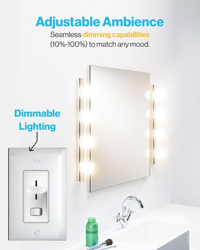 Sunco 12 Pack G25 LED Light Bulbs, Vanity Globe Bathroom Light Bulb, 450 LM, 5000K Daylight, 6W (40W Equivalent), Dimmable Mirror Vanity Decorative Bulb, E26 Base UL