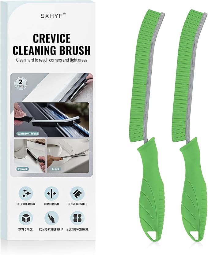 SXhyf Cleaning Brush - Hard Bristle Crevice Cleaning Brush, Multifunctional Gap Scrub Brush, Kitchen Essentials, Bathroom Cleaner Tools for Household Use, Home, Window, Toilet, Stove