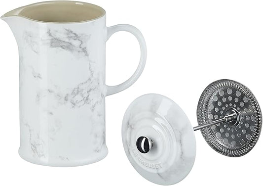 Le Creuset Stoneware 34 oz. French Press, Marble Collection