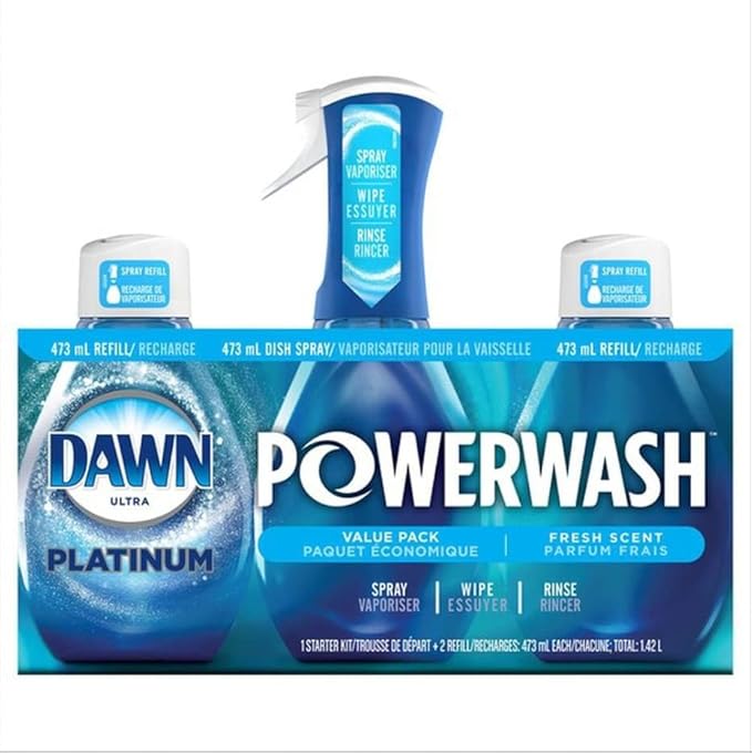 Dawn Platinum Powerwash Dish Spray Soap, Fresh Scent Refill- 16oz