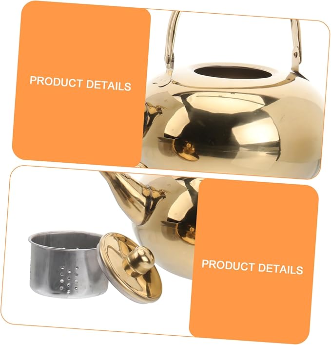 ABOOFAN Home Use Kettle Strainer Portable Tea Kettle with Stainless Steel Material