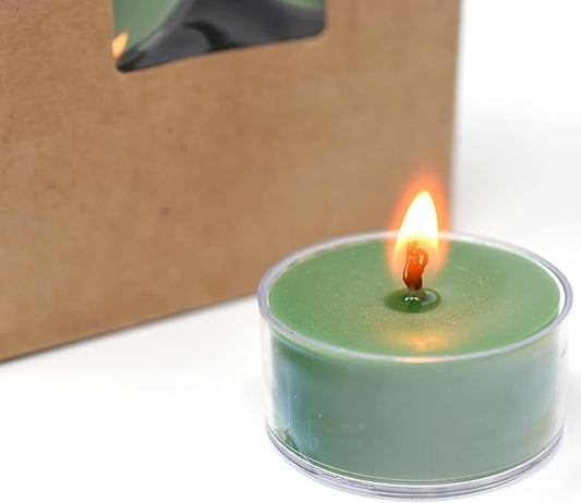 Candeo Candle Woodsy Winter Tealights 12 Pack Soy Beeswax Blend – Winter Lodge, Fraser Fir, O Christmas Tree, Clove & Holiday Home – Cozy Cabin Holiday Candles Handmade USA (Fraser Fir)