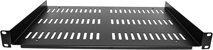 StarTech.com 1U Server Rack Shelf - Universal Vented Rack Mount Cantilever Tray for 19" Network Equipment Rack & Cabinet - Durable Design - Weight Capacity 55lb/25kg - 12" Deep (SHELF-1U-12-FIXED-V)