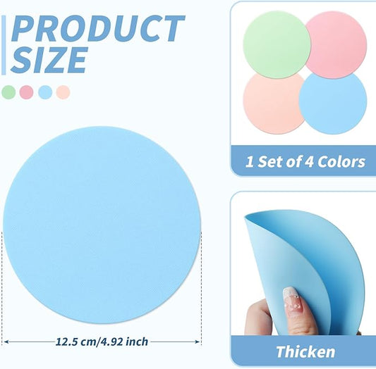 4PCS Rubber Jar Opener, Multifunctional Jar Gripper Pads, Heat Insulation Pad Kitchen Coasters for Elderly Senior Suffering from Weak Hands Arthritis,4 Colors