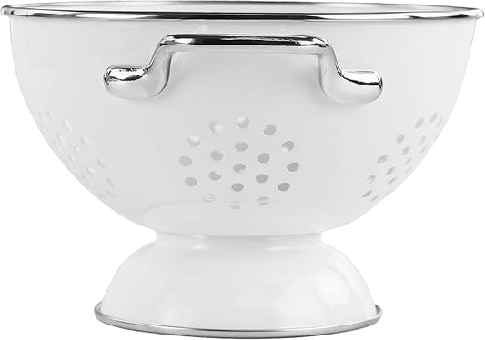 Calypso Basics by Reston Lloyd Powder Coated Enameled Colander, 1.5 Quart, White