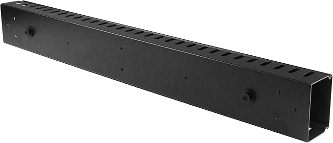 StarTech.com 3ft (1m) Vertical Cable Management Duct with Cover - 0U Open Slot Finger Duct Wire Raceway for 19 Inch Server Rack - Slotted Cord Channel (CMVER20UF)