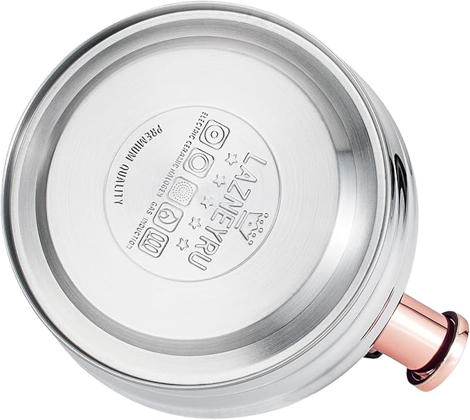 Tea Kettle for Stove Top Whistling Teapot, 3.2Q Tea Pot Stainless Steel Teakettle with Heat Proof Ergonomic Handle