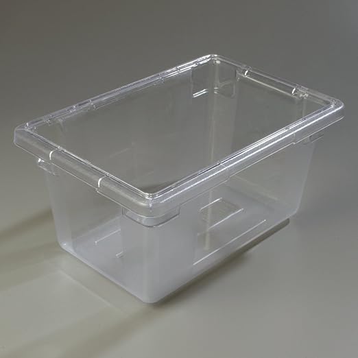 Carlisle FoodService Products Storplus Food Storage Container with Stackable Design for Catering, Buffets, Restaurants, Polycarbonate (Pc), 5 Gallons, Clear