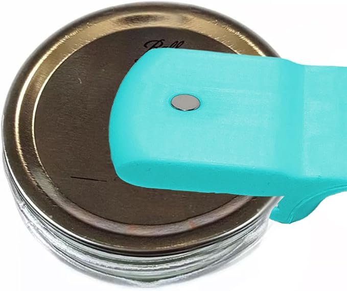 2pcs Canning Jar Opener with Magnets Mason Jar Opener Canning Tool Releases Vacuum Seal on Wide Mouth and Regular Mouth Lids (Blue)
