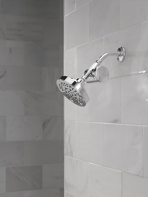 Delta Faucet 5-Setting Shower Head Chrome with Clarifi Standard Shower Filter Attachment with Filter