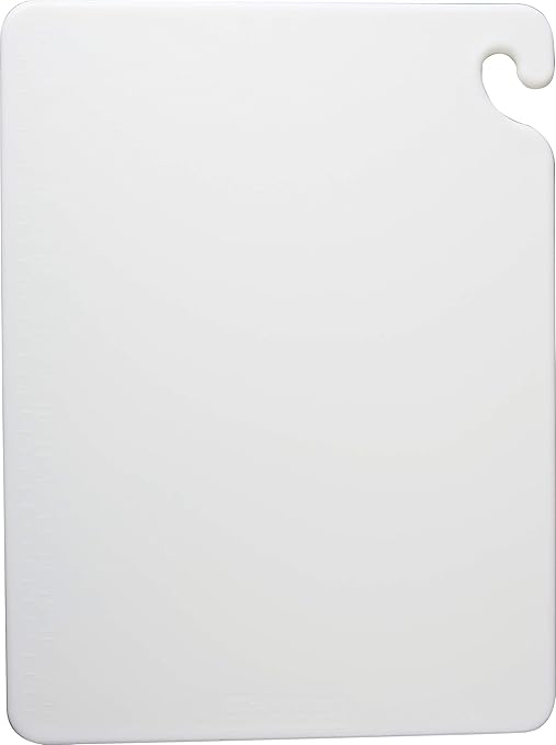 San Jamar CB242434WH Cut-N-Carry Co-Polymer Cutting Board, 24" Length x 24" Width x 3/4" Thick, White