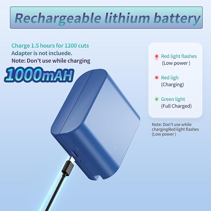 Rechargeable Electric Letter Opener - Automatic Letter Opener Envelope Slitter, Electric Letter Opener Envelope Slitter for Universal Mail and Envelopes,Blue