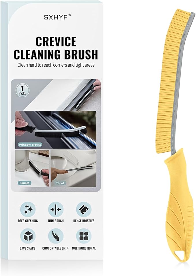 SXhyf Cleaning Brush - Hard Bristle Crevice Cleaning Brush, Multifunctional Gap Scrub Brush, Kitchen Essentials, Bathroom Cleaner Tools for Household Use, Home, Window, Toilet, Stove