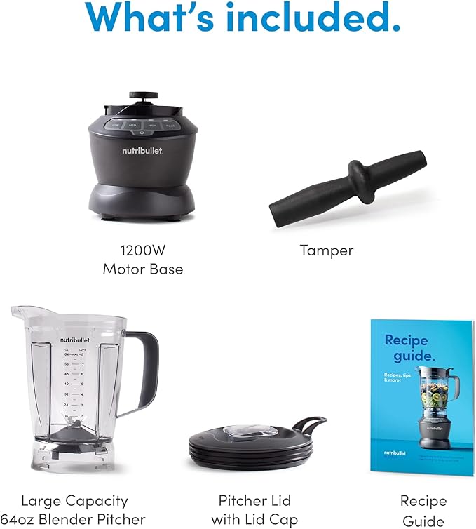 NutriBullet ZNBF30400Z Blender 1200 Watts, 1200W, Dark Gray