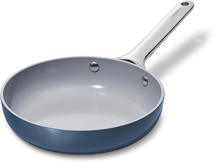Caraway Nonstick Ceramic Mini Fry Pan (1.05 qt, 8") - Non Toxic, PTFE & PFOA Free - Oven Safe & Compatible with All Stovetops (Gas, Electric & Induction) - Navy