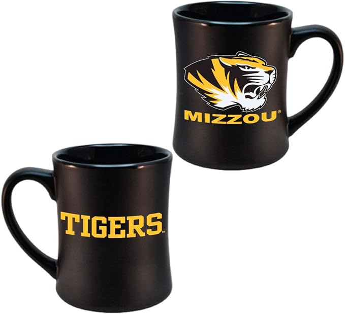 Missouri Tigers Ceramic 16oz Sculpted Mug – Official Team Logo Coffee Cup – Handwash Recommended – Individually Boxed