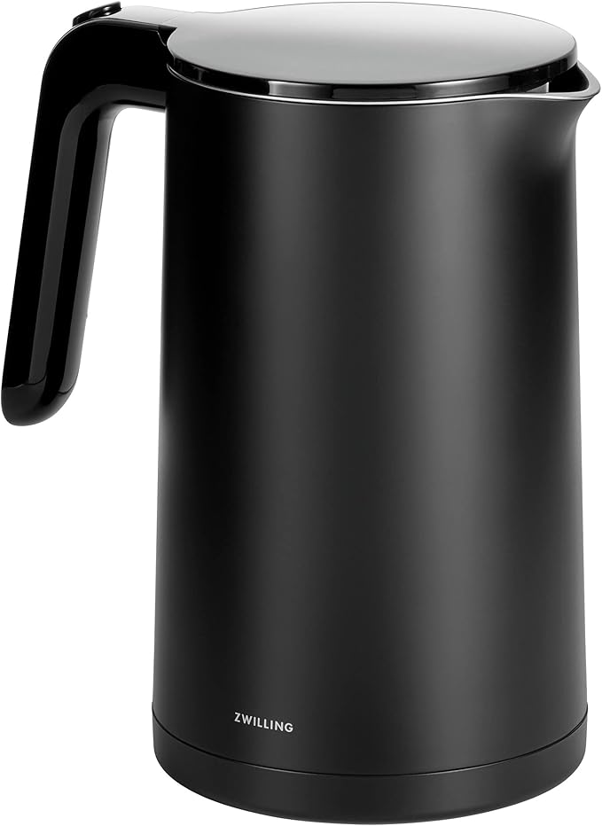 ZWILLING Enfinigy Cool Touch 1.5-Liter Electric Kettle, Cordless Tea Kettle & Hot Water - Black