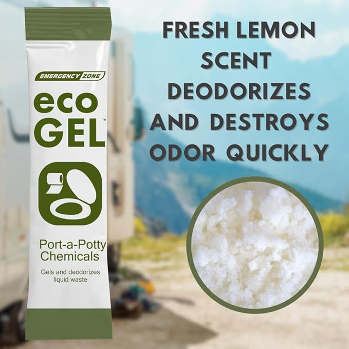 Emergency Zone Eco Gel Sanitation Set | Honey Bucket Toilet Seat, Liners and Porta-Potty Chemicals Set, Hygienic Waste Disposal System for Camping, Hiking, Emergency Preparedness