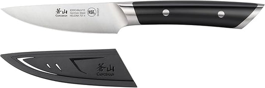 Cangshan HELENA Series German Steel Forged 3.5" Paring Knife with Sheath (Black)